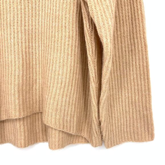 J.Crew Point Sur Mohair Ribbed Cowl Neck Pullover Sweater Womens Size Large Tan - Picture 4 of 6